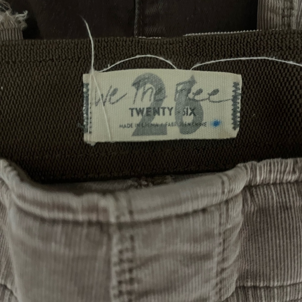 2 PAIRS! Free People Corduroy penny flare pants (dark chocolate and mocha color) - Picture 4 of 7